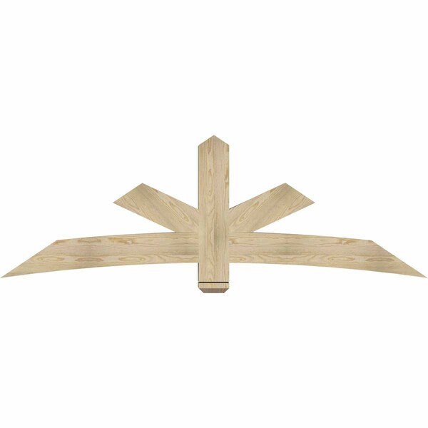Ekena Millwork Alberta Rough Sawn Timber Gable Bracket, Douglas Fir, 84"W x 28"H x 6"D x 6"F, 8/12 Pitch GBW084X28X0606ALB00RDF - main